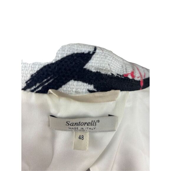 Santorelli Made in Italy Blazer – Size 48  Structured blazer with an abstract pa - Picture 6 of 16
